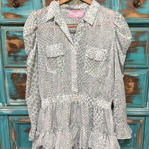 Sincerely Jules White Patterned Long Sleeve Dress